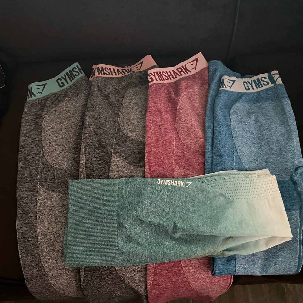 Gymshark Leggings Collection - Gray, Pink, Blue, Green